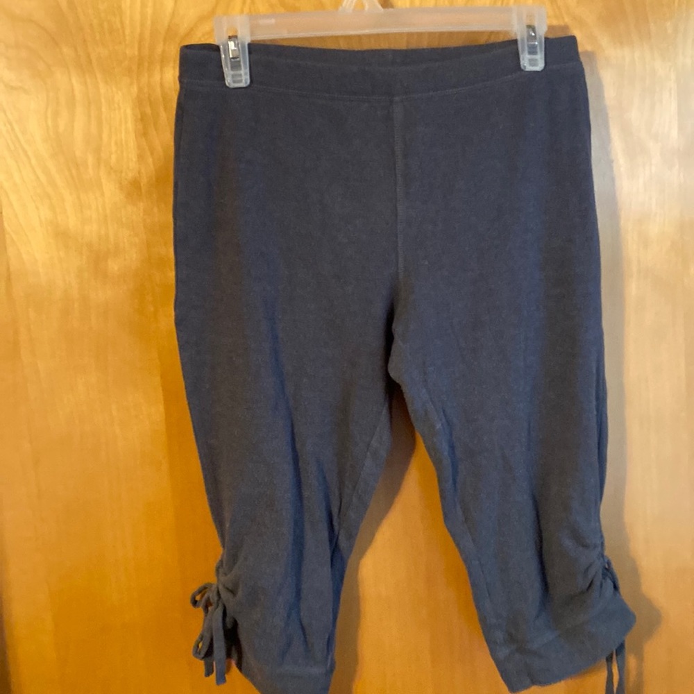 Child’s Capris Size Medium Grey with ties on the sides of the legs